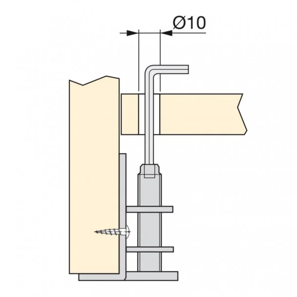 Kit Niveleur M10 pour Meubles (10 pcs)