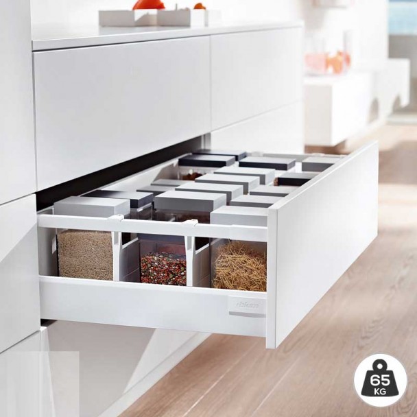 Bloc-Tiroir Blanc 65 kg Blum Tandembox Antaro D pour Cuisine