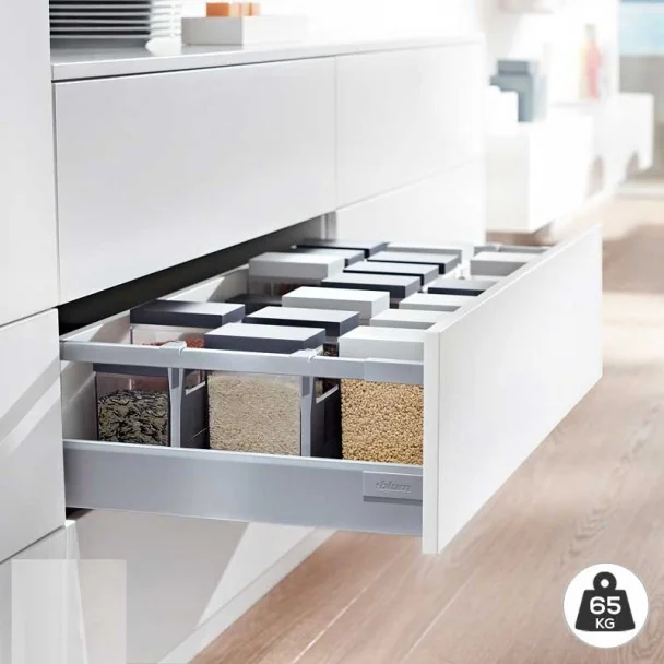 Bloc-Tiroir Gris 65 kg Blum Tandembox Antaro D pour Cuisine