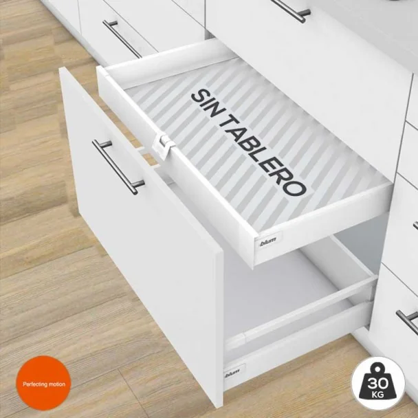 Tiroir Blanc 30 kg Tandembox Antaro M pour la cuisine