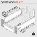Bloc-Tiroir Intérieur Gris 30 kg Tandembox Antaro D pour Cuisine
