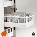 Bloc-Tiroir Intérieur Blanc 65 kg Tandembox Antaro D pour Cuisine