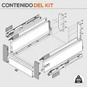 Bloc-Tiroir Intérieur Blanc 65 kg Tandembox Antaro D pour Cuisine