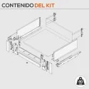 Cacerolero Gris Intérieur de 40 kg de Verre Avant Legrabox Pur C