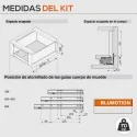 Cacerolero Gris Intérieur de 70 kg de Verre Avant Legrabox Pur C