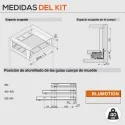 Cacerolero Gris Intérieur de 40 kg de Verre Avant Legrabox Libre C
