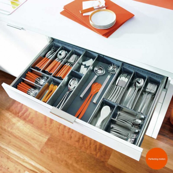 Cubertero en Acier Inoxydable ORGA-LINE pour Tiroir de Cuisine