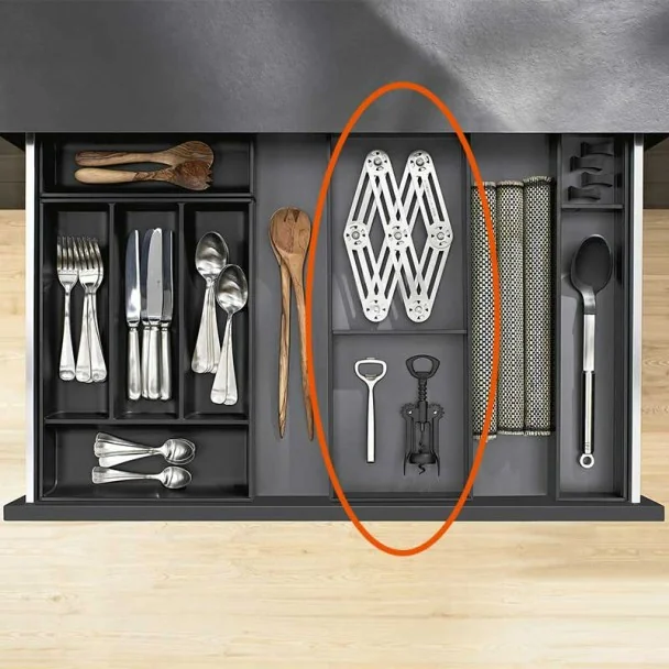 Cadre Cubertero AMBIA-LINE en acier de Tiroir de Cuisine LEGRABOX