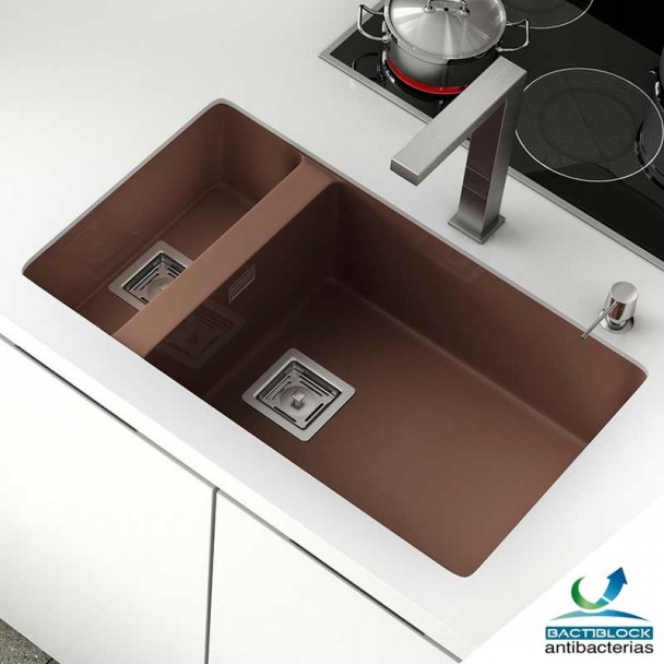 Évier Synthétique 2 Seins Poalgi 173 ZIE 70