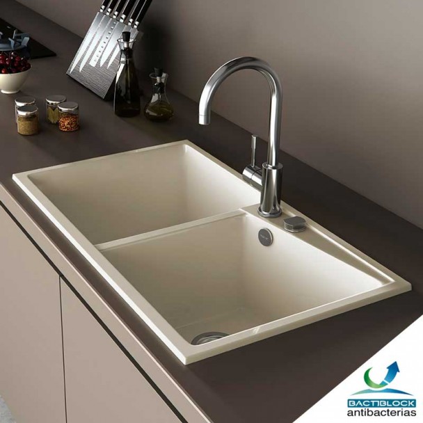 Évier Synthétique 2 Seins Poalgi KUMA 304