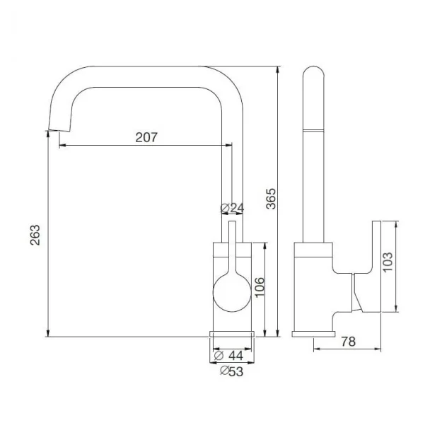 Robinet de Salomé Chrome pour la Cuisine