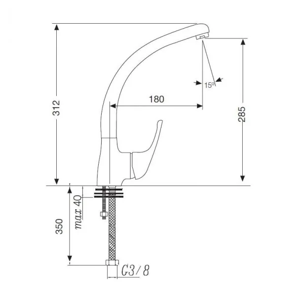 Robinet Bec Haut Standard De Cuisine
