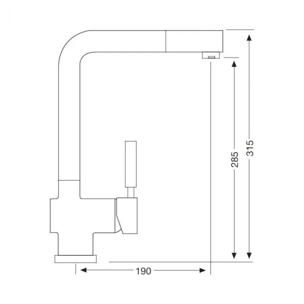 Robinet Amovible Iris Droite pour la Cuisine
