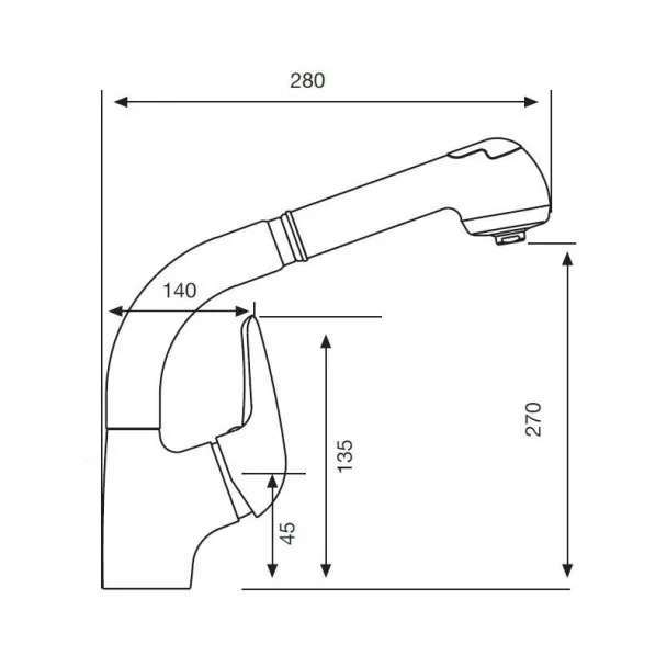 Robinet Bec verseur Amovible Standard Élevé pour la Cuisine