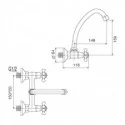 Robinet Mural Classic Chrome Cuisine