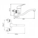 Robinet Mural Standard Bec Bas pour la Cuisine