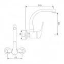 Robinet Mural Standard Largeur 11 pour la Cuisine