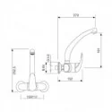 Robinet Mural Fonte Standard pour la Cuisine