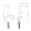 Robinet d'Osmose d'Angle de Type 1 pour la Cuisine
