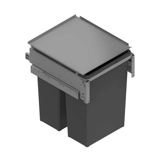 Bacs de Recyclage des Ordures 35 + 35 avec la L-Système de guidage