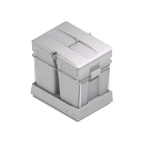 Poubelle Écologique 30 + 30 L pour Cuisine | Menage Confort