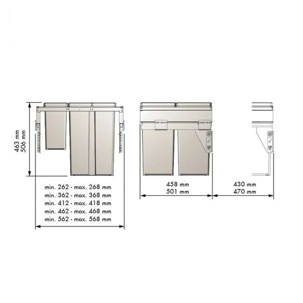 Poubelles Extraction Frontale pour Cuisine | Menage Confort