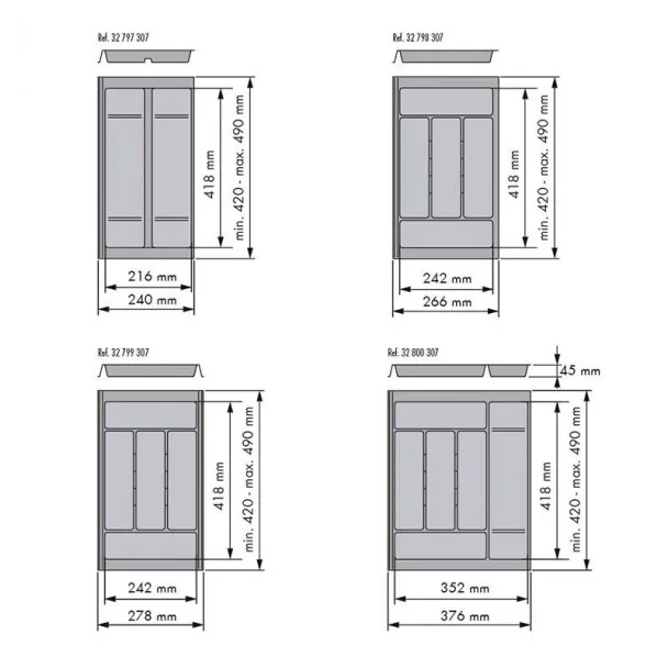 Porte-Couverts Modulaire Universel pour Cuisine | Menage Confort