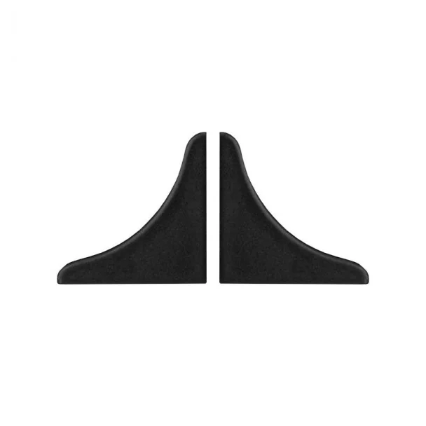 Couvertures pour Plinthe Isolant de Comptoir Noir (2 pcs)