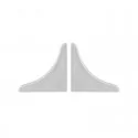 Couvertures pour Plinthe Isolant de Comptoir Matt Argent (2 pcs)