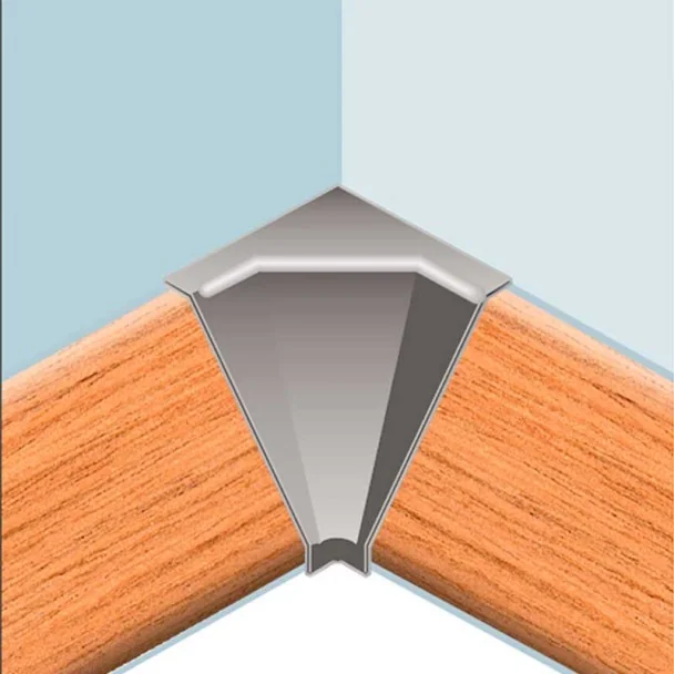 Coin Intérieur pour Plinthe Isolant de Comptoir Gris