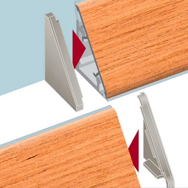 Couvertures pour Plinthe Isolant de Comptoir Gris (2 pcs)