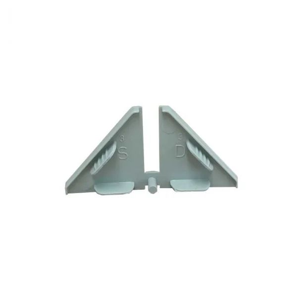 Couvertures pour Plinthe Isolant de Comptoir Gris (2 pcs)