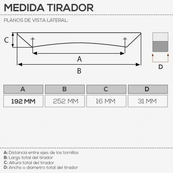 Poignée de Zamak Métallique Chrome Mat 2433