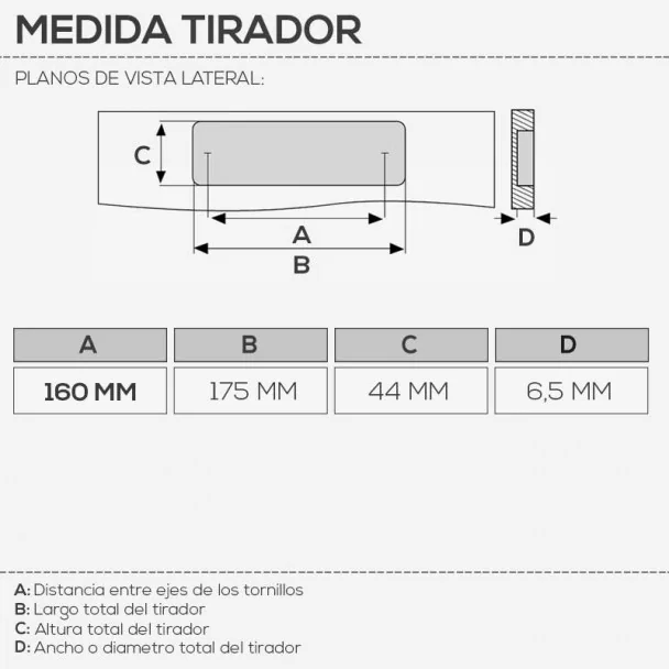 Poignée de Zamak Métallique Chrome Mat 4055