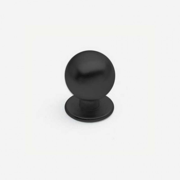 Bouton de Zamak Noir Mat 3441