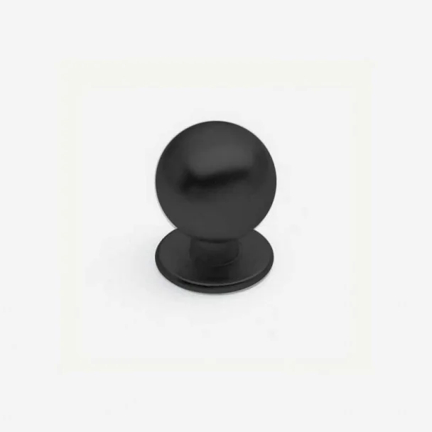 Bouton de Zamak Noir Mat 3441