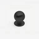 Bouton de Zamak Noir Mat 3441