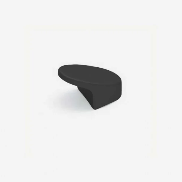 Bouton de Zamak Noir Mat 3492