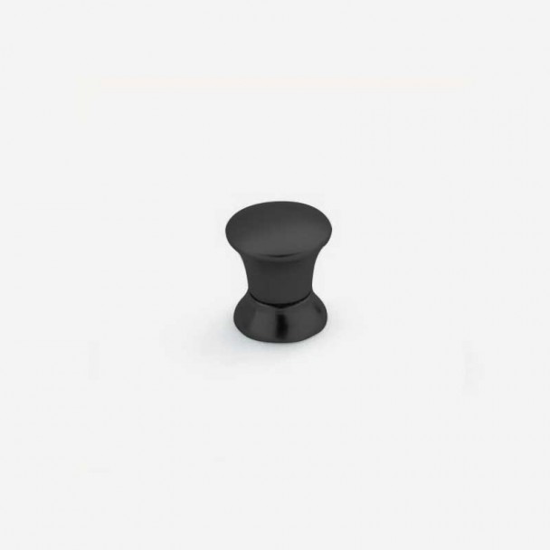 Bouton de Zamak Noir Mat 3426