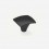 Bouton de Zamak Noir Mat 3517