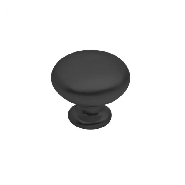 Bouton de Zamak Noir Mat 3505