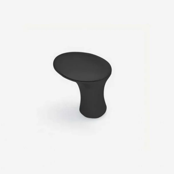 Bouton de Zamak Noir Mat 3497
