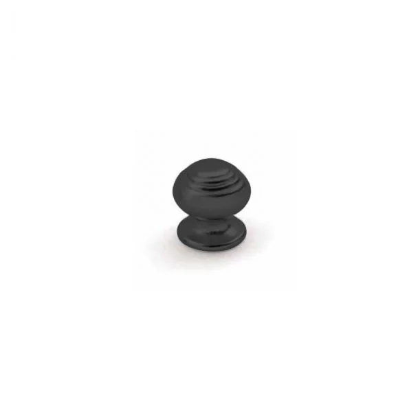 Bouton de Zamak Noir Mat 3507