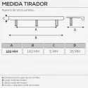 Poignée de Zamak Chrome Mat 4081E 160 mm