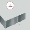 Union Aluminium Brossé pour Plinthe PVC de Cuisine
