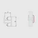 Union Aluminium Brossé pour Plinthe PVC de Cuisine
