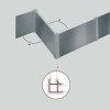 Angle 90º Aluminium Brossé pour Plinthes en PVC de Cuisine
