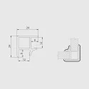 Angle 90º Aluminium Brossé pour Plinthes en PVC de Cuisine