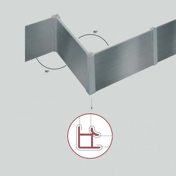 Angle 90º Noir pour Plinthes en PVC de Cuisine