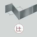 Angle 90º Anthracite pour Plinthes en PVC de Cuisine